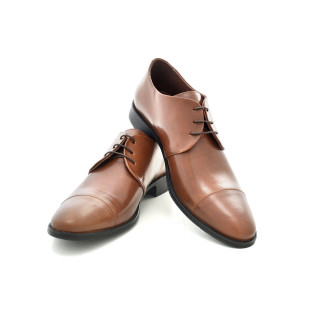 Кафяви официални мъжки обувки, естествена кожа - всекидневни обувки за целогодишно ползване N 100015011